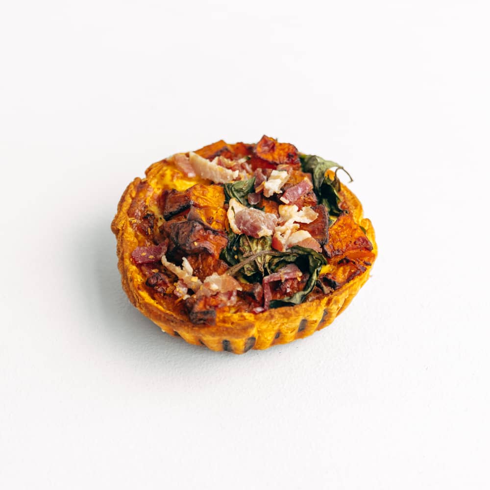 Pumpkin, Bacon & Feta Quiche